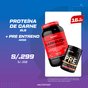 GOLD STANDARD PRE ADVANCED 400G + CARNIVOR PROTEÍNA 2LB