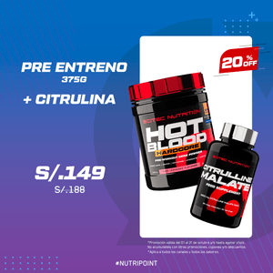 HOT BLOOD HARDCORE 375G + CITRULLINE MALATE 1000 MG 90 CAPS