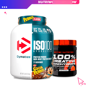 ISO100 DYMATIZE 5LB PEBBLES + CREATINA MONOHIDRATADA 300G