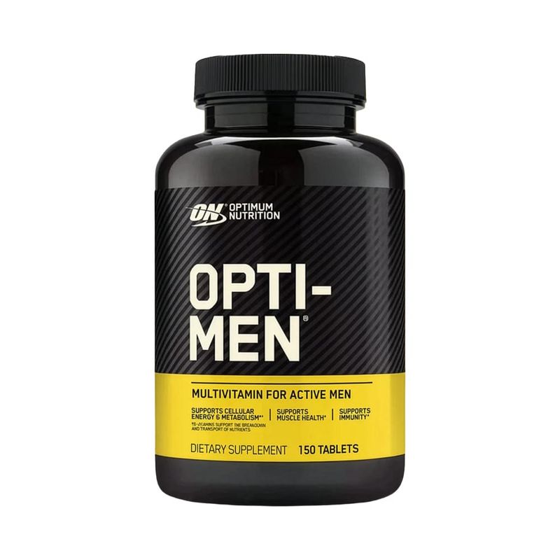 front view opti men 150 capsules optimum nutrition