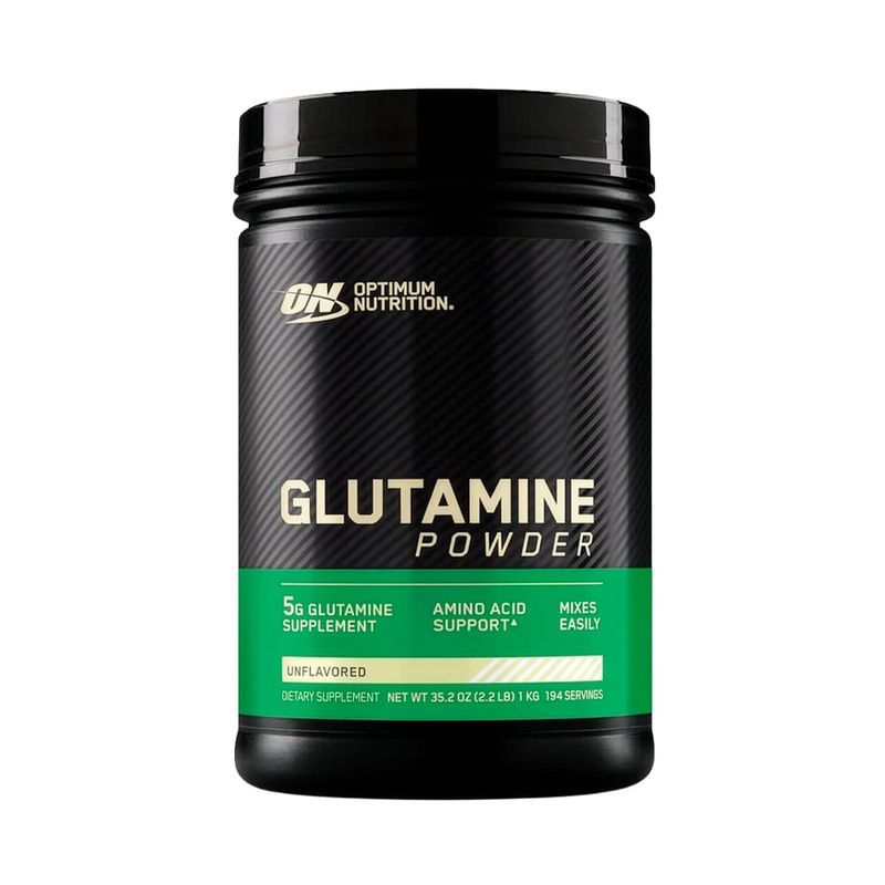 front view glutamine powder 1000 g optimum nutrition