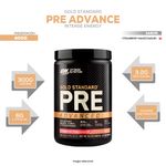 gold standard pre advanced 400g optimum nutrition strawberry mango daiquiri