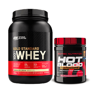 PACK PROTEÍNA GOLD STANDARD WHEY 2LB + HOT BLOOD 325GR