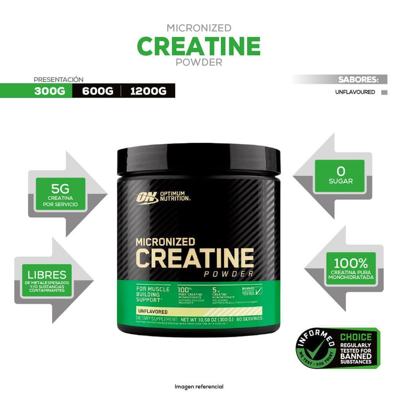 creatina micronized 300 g optimum nutrition